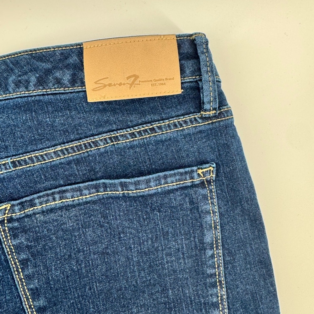 Seven7 Women’s Classic Skinny Navy Straight Jeans size 12 - Picture 4 of 7